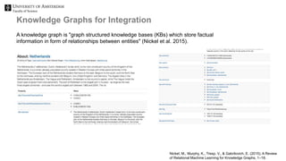 Faculty of Science
Knowledge Graphs for Integration
A knowledge graph is "graph structured knowledge bases (KBs) which sto...