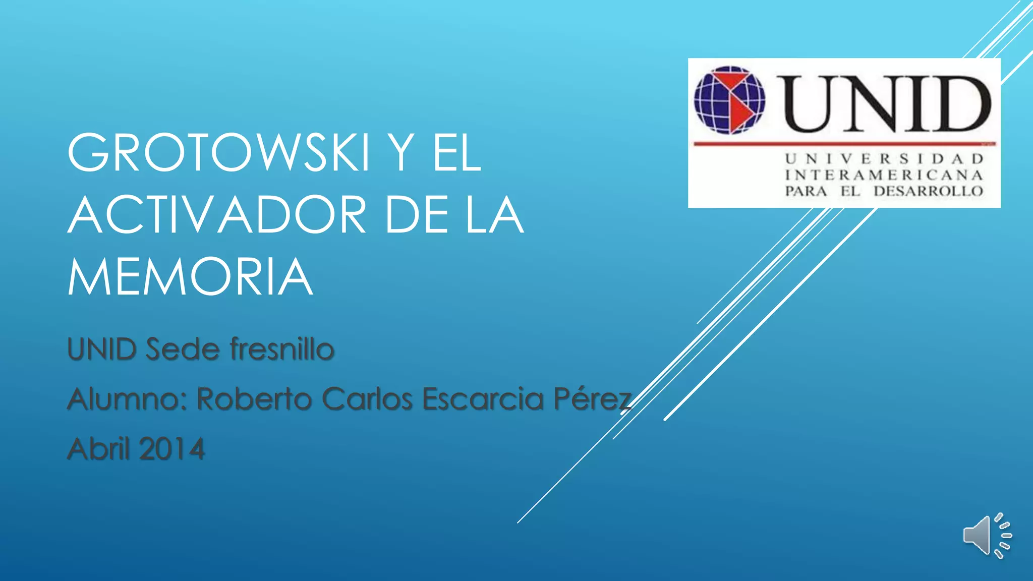 Grotowski y el activador de la memoria PPT