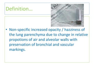 HRCT chest Ground glass opacities | PPT