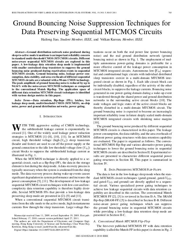 Ground bounce mtcmos
