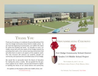 Publications Groundbreaking Ceremony Program