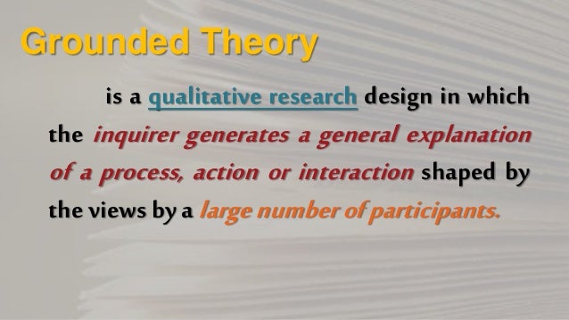 what is the grounded theory research design