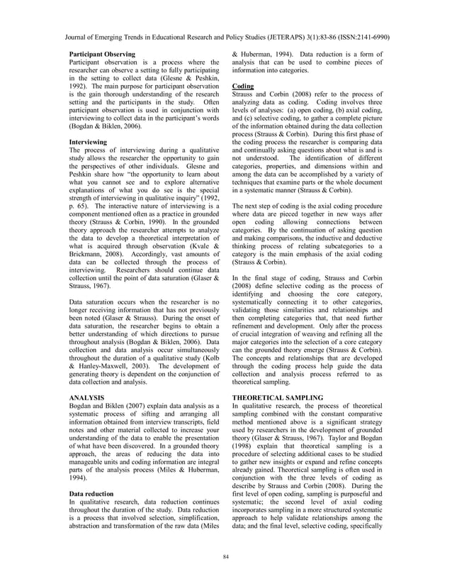 Grounded Theory and the Constant Comparative Method | PDF | Education