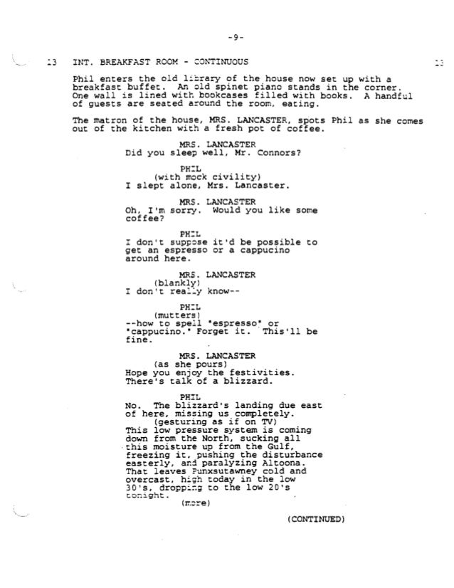 groundhog day screenplay groundhog day screenplay 28 images groundhog day groundhog day screenplay groundhog day screenplay 28 images groundhog day