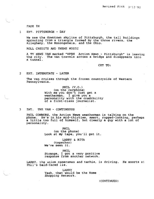 groundhog day screenplay groundhog day screenplay by danny rubin for educational groundhog day screenplay groundhog day screenplay by danny rubin for educational