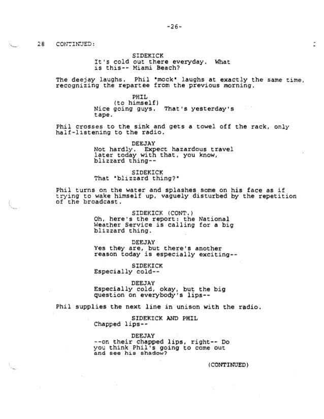 groundhog day screenplay groundhog day screenplay 28 images groundhog day groundhog day screenplay groundhog day screenplay 28 images groundhog day