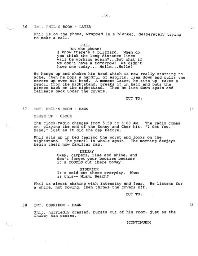 groundhog day screenplay groundhog day screenplay 28 images groundhog day groundhog day screenplay groundhog day screenplay 28 images groundhog day