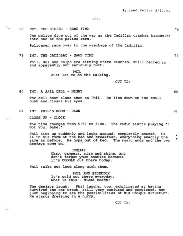 groundhog day screenplay groundhog day screenplay 28 images groundhog day groundhog day screenplay groundhog day screenplay 28 images groundhog day