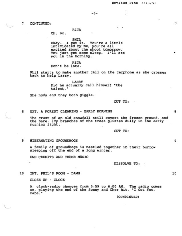 groundhog day screenplay groundhog day screenplay 28 images groundhog day groundhog day screenplay groundhog day screenplay 28 images groundhog day