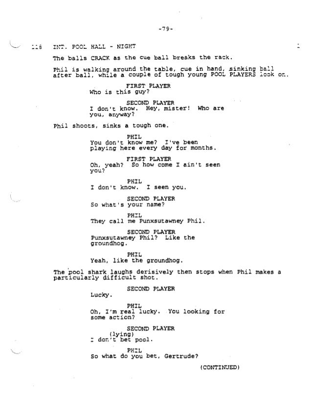 groundhog day screenplay groundhog day screenplay 28 images groundhog day groundhog day screenplay groundhog day screenplay 28 images groundhog day