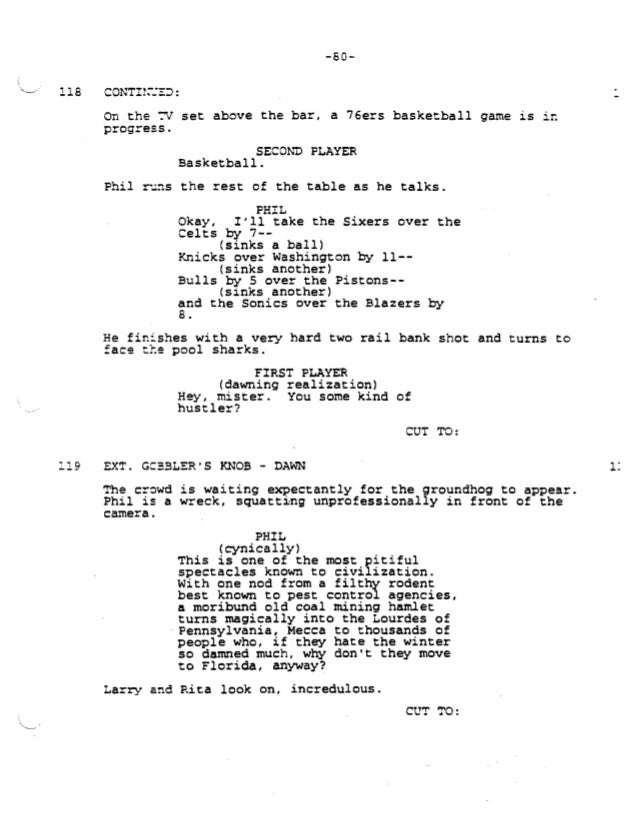 groundhog day screenplay groundhog day screenplay by danny rubin for educational groundhog day screenplay groundhog day screenplay by danny rubin for educational