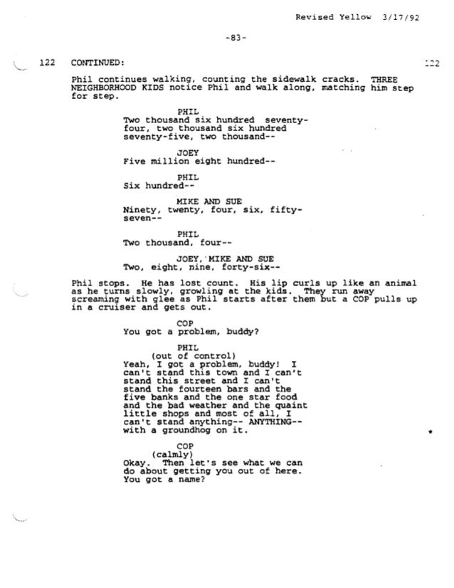 groundhog day screenplay groundhog day screenplay 28 images groundhog day groundhog day screenplay groundhog day screenplay 28 images groundhog day