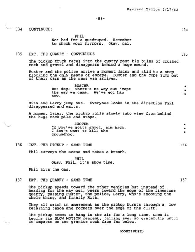 groundhog day screenplay groundhog day screenplay by danny rubin for educational groundhog day screenplay groundhog day screenplay by danny rubin for educational
