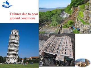 Failures due to poor
ground conditions
 