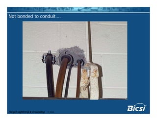 Not bonded to conduit….Not bonded to conduit….
Harger Lightning & Grounding © 2006
 