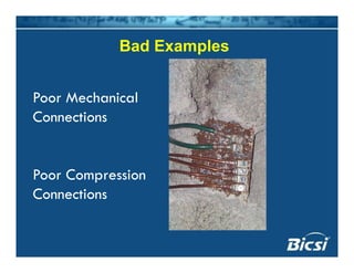 Bad ExamplesBad Examples
Poor Mechanical
ConnectionsConnections
Poor Compression
Connections
 