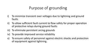 Earthing grounding protection Difference between earthing and grounding
