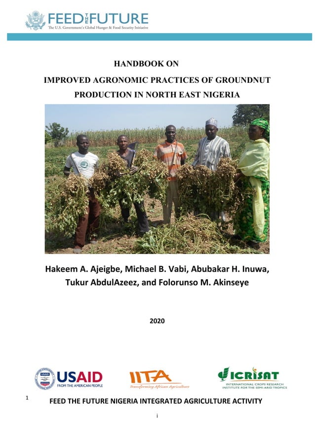 Handbook on improved agronomic practices of groundnut production in North East Nigeria Feed