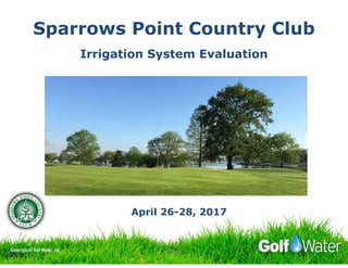 Sparrows Point Country Club Irrigation System Evaluation