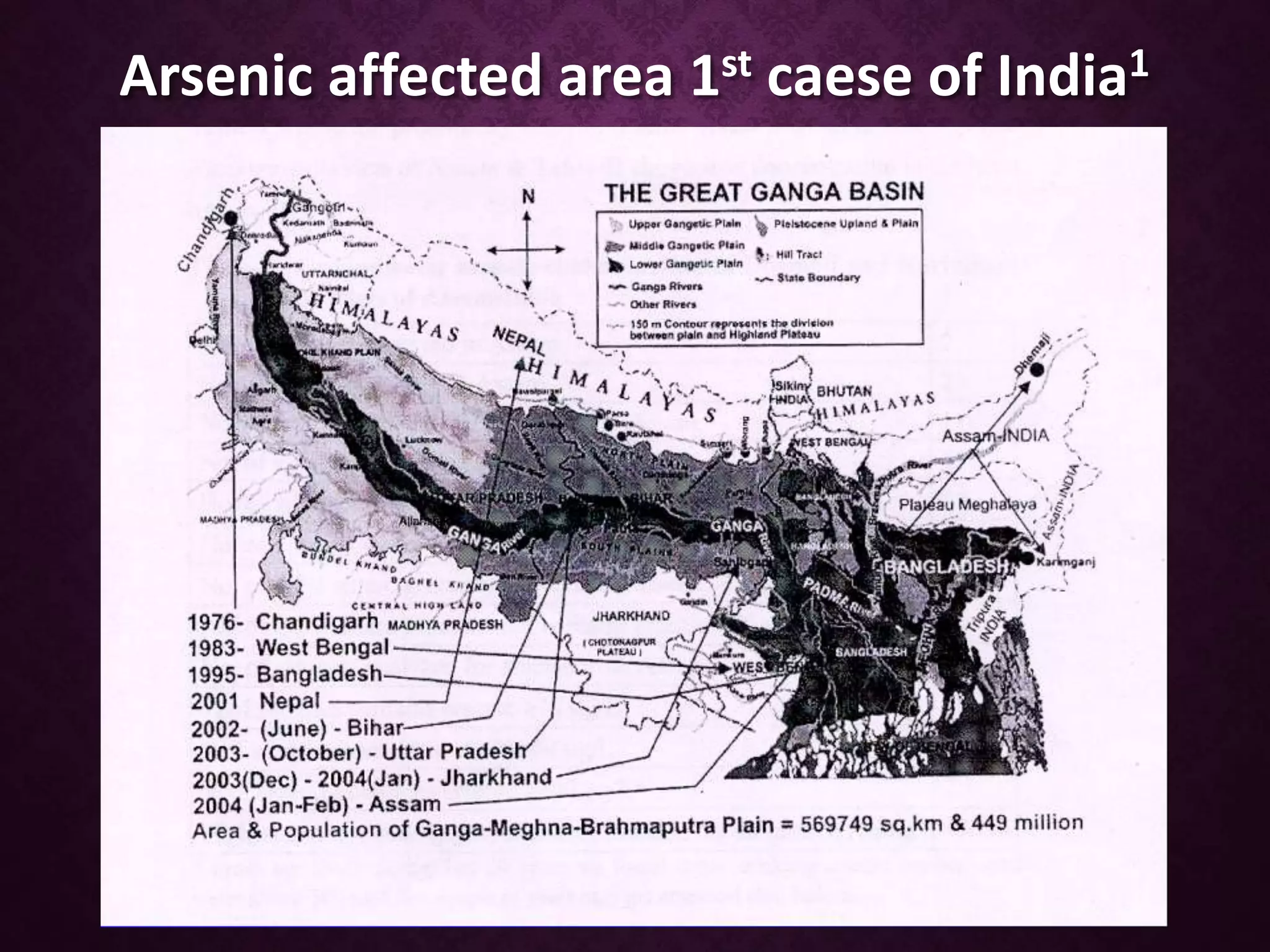 Arsenic affected area 1st caese of India1
 