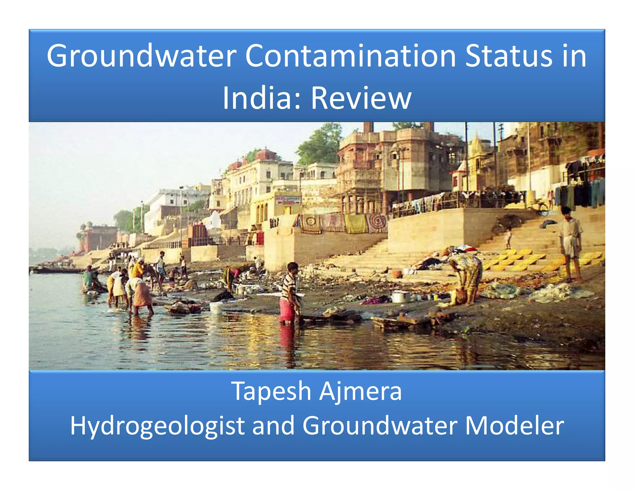 Groundwater contamination status in India: review | PDF