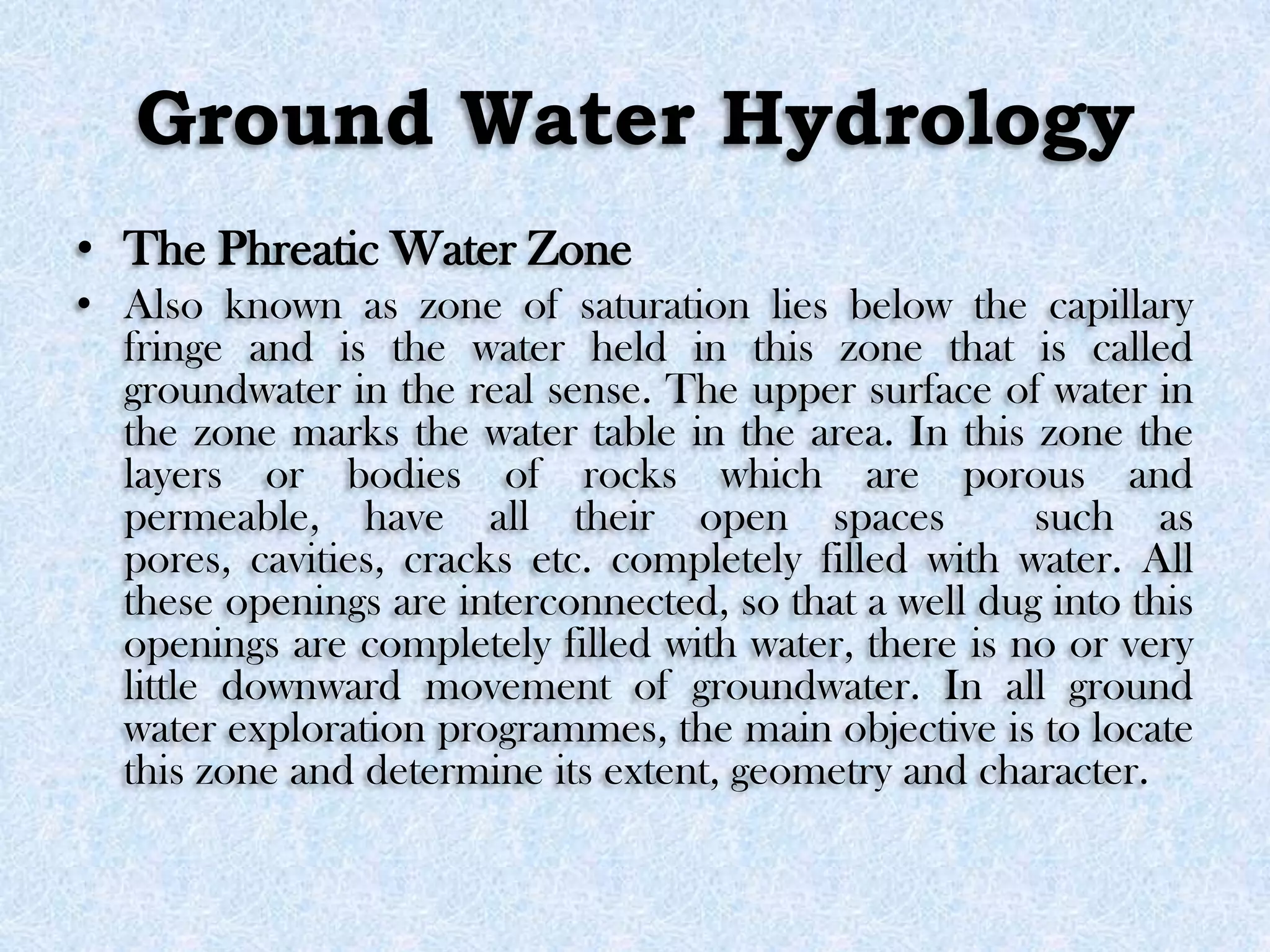 Ground Water Hydrology | PPTX