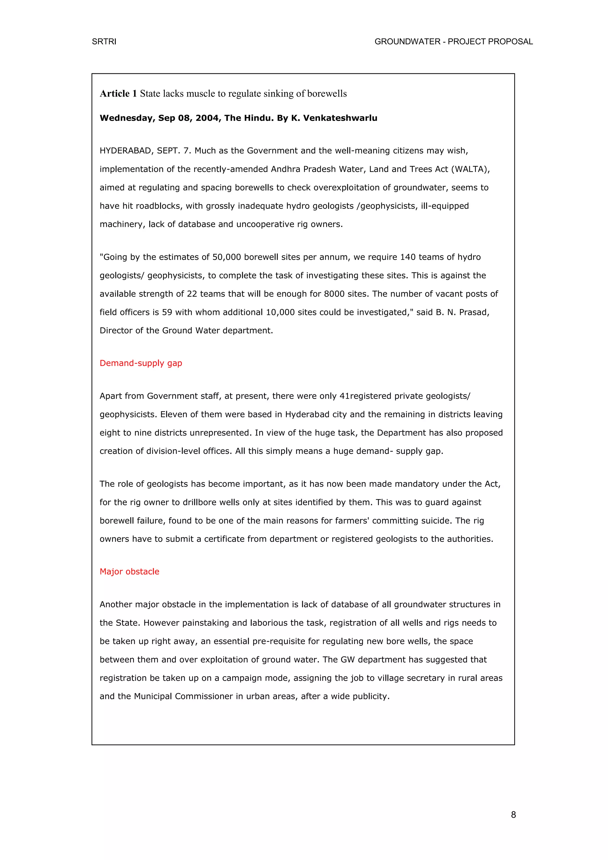 Groundwater project 8