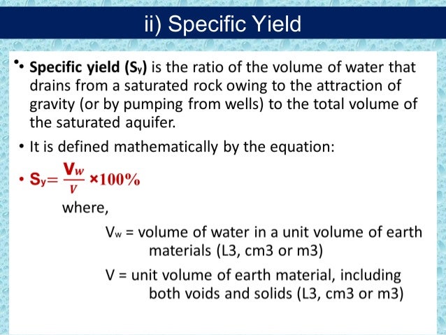 Groundwater Properties
