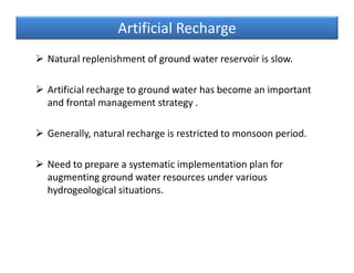 Natural Recharge Groundwater status in india review | PDF