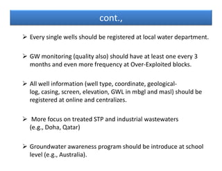 Groundwater status in india review | PDF