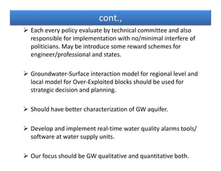 Groundwater status in india review | PDF