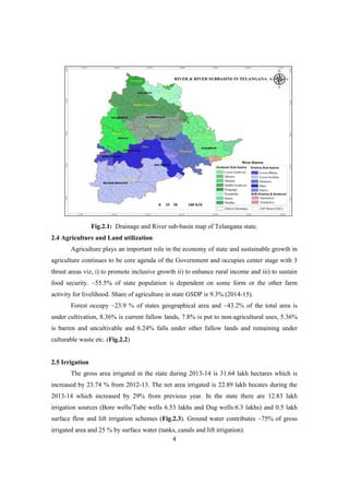 Telangana Rivers Map.pdf Ground water table report telangana | PDF