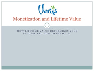 Monetization and Lifetime Value

 HOW LIFETIME VALUE DETERMINES YOUR
    SUCCESS AND HOW TO IMPACT IT
 