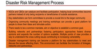 Group 04 chapter seven (bringing disaster risk management to the local ...