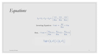 Operational Amplifier, Differential Amplifier, Summing Amplifier 