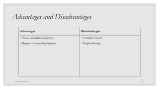 Operational Amplifier, Differential Amplifier, Summing Amplifier 