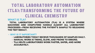 Total Lab Automation Processes GROUP-1-CC.pdf CLINICAL CHEMISTRY PROVIDE | PDF