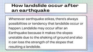 Group-1-DRRR_earthquake induced landslide | PDF | Geology | Science