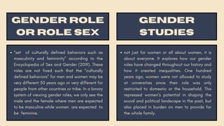 Fixed Gender Roles 1st Year College Gender and Sexuality. PDF | PDF
