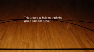 This is used to help us track the
game time and score.
 