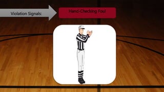 Violation Signals:
Hand-Checking Foul
 