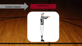 Violation Signals:
Holding Foul
 