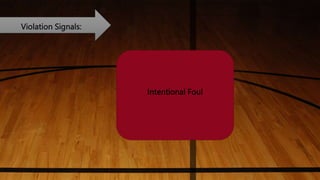 Violation Signals:
Intentional Foul
 
