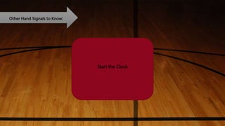 Other Hand Signals to Know:
Start the Clock
 