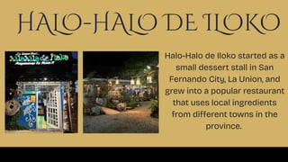 Region 1 presentation of food delicacies | PDF