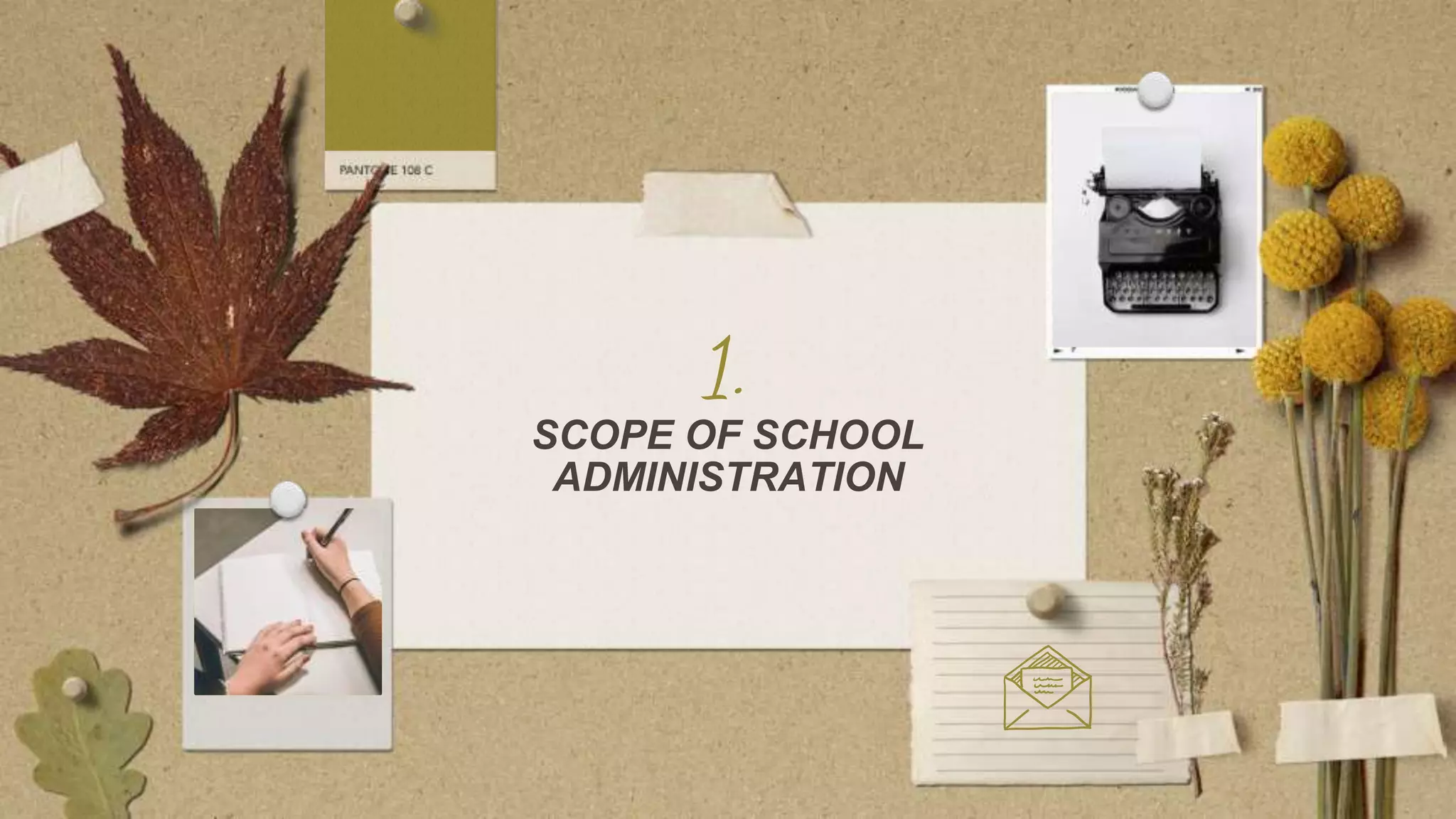 1.
SCOPE OF SCHOOL
ADMINISTRATION
 