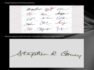 Questionable Documents Signature Sample QUESTIONED DOCUMENT (1).pptx