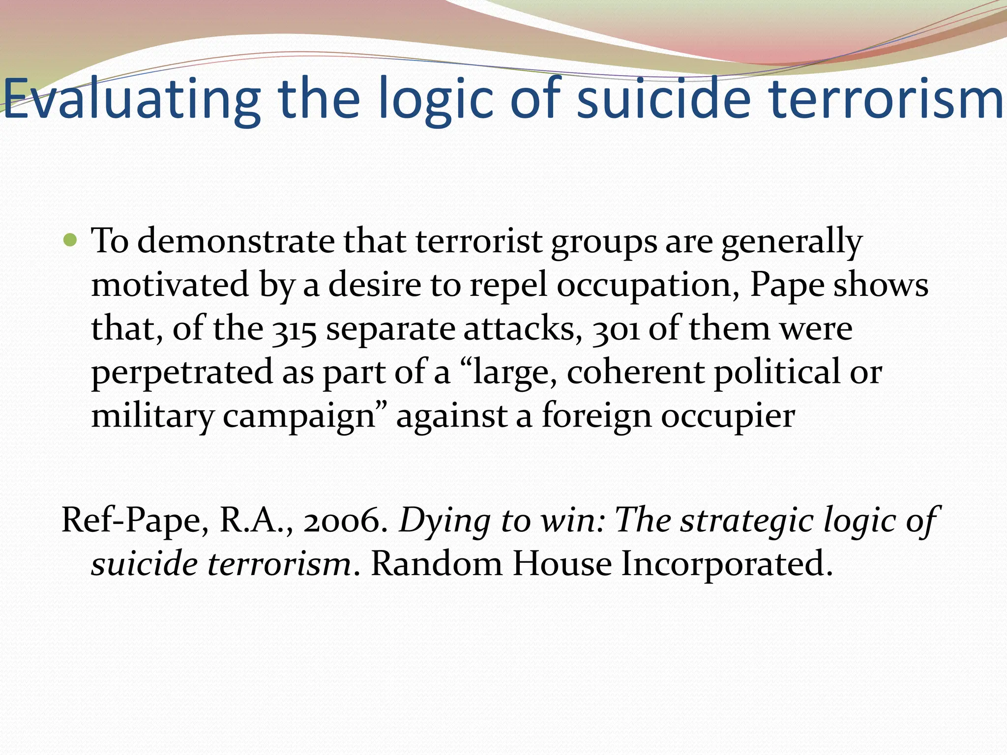 The Terrorist Logic We Refuse to Map