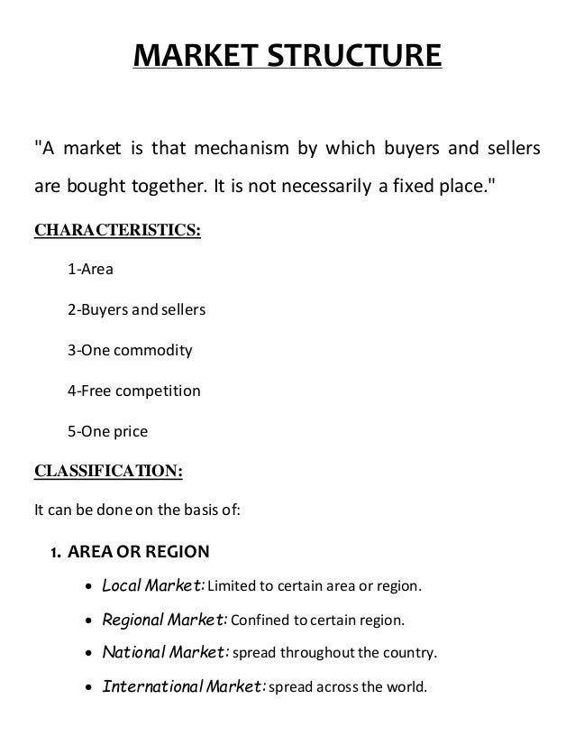 what is market structures essay