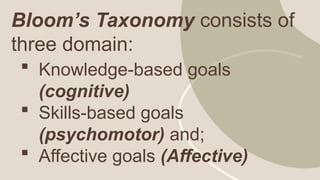 learning targets for performance and product oriented assessment | PPTX
